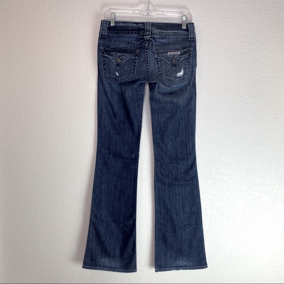 HUDSON JEANS Distressed Signature Flap Pocket Bootcut Jeans Denim Size 26 - Picture 7 of 16